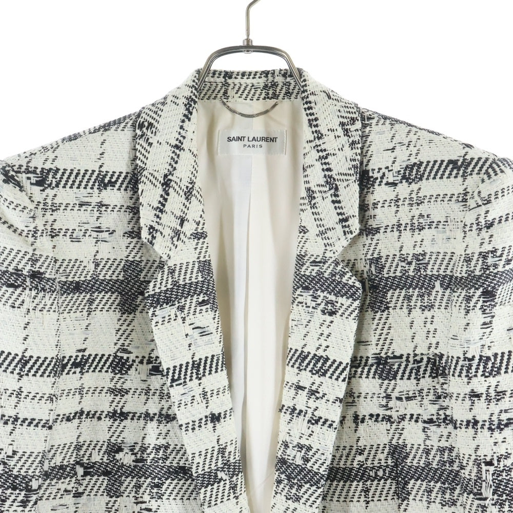 SAINT LAURENT PARIS(サンローランパリ) ツイードチェック1Bテーラード