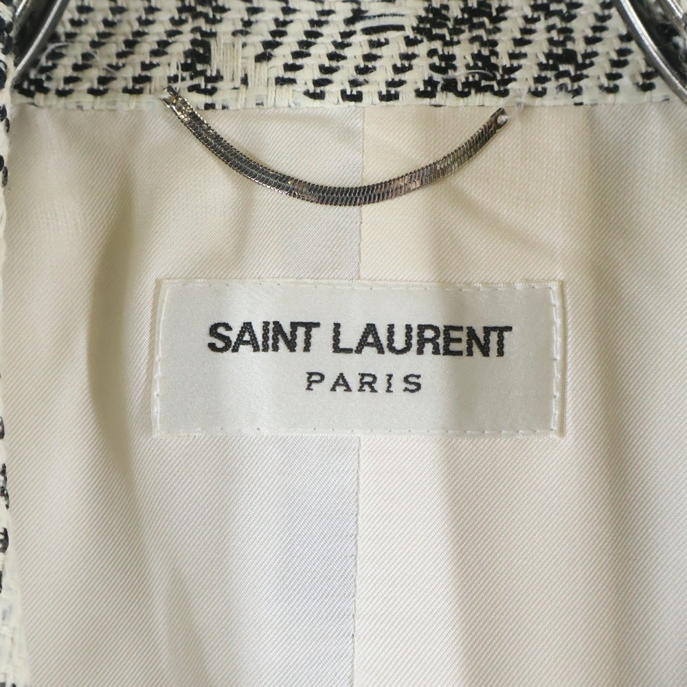 SAINT LAURENT PARIS(サンローランパリ) ツイードチェック1Bテーラード