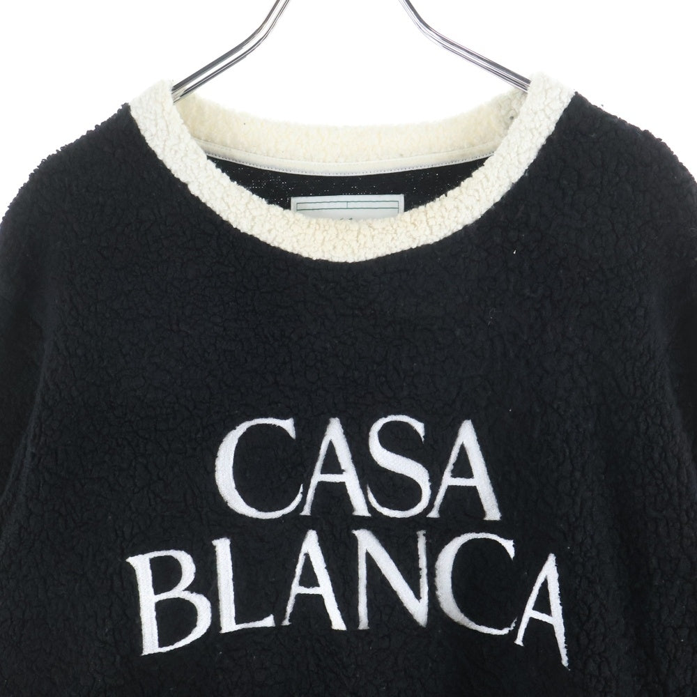 CASABLANCA(カサブランカ) ロゴニット クルーネックセーター ブラック MF21-JTP-033