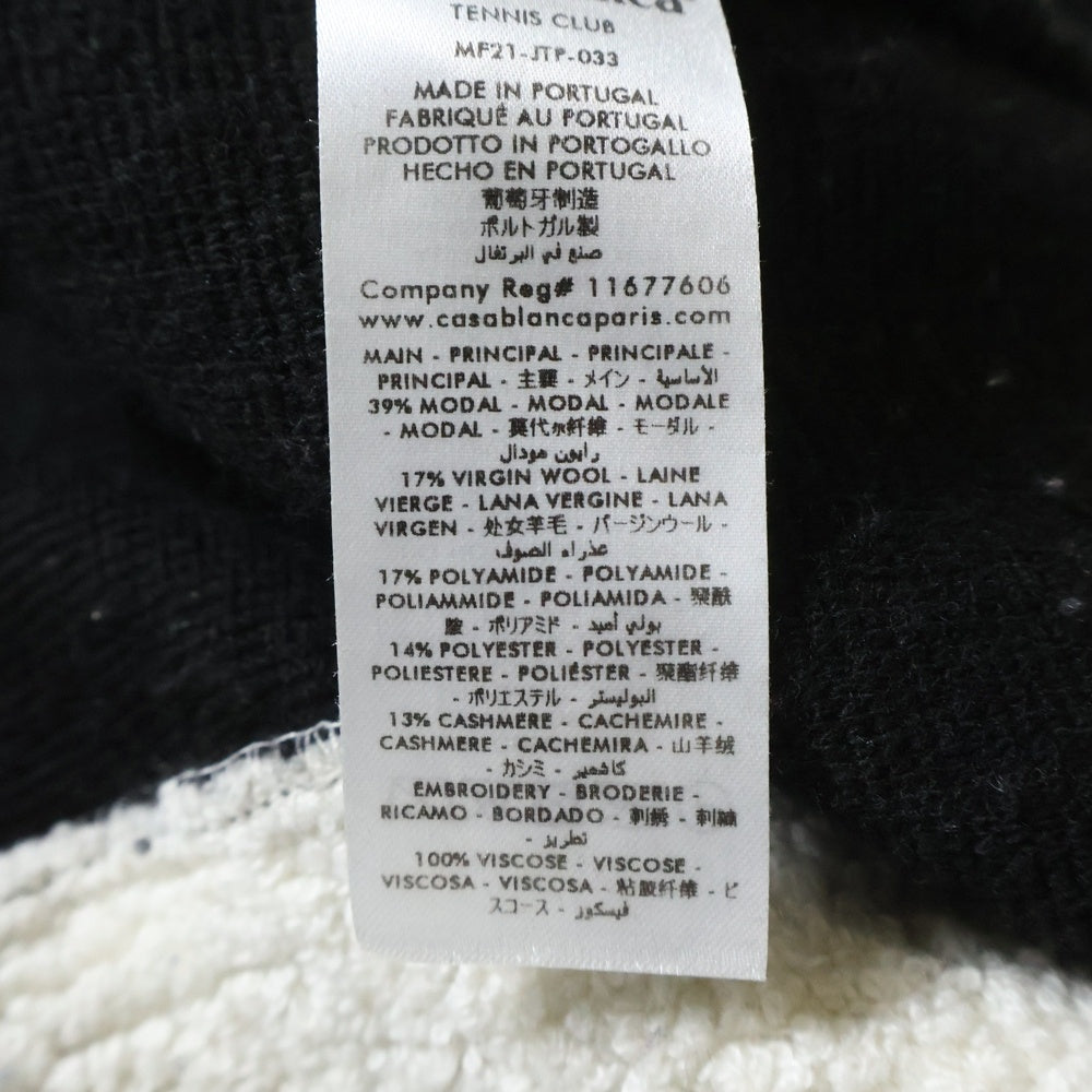 CASABLANCA(カサブランカ) ロゴニット クルーネックセーター ブラック MF21-JTP-033