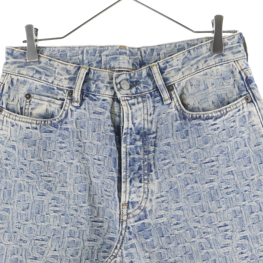 Acne Studios(アクネ ストゥディオズ) 1981M FN Monogram モノグラムルーズフィット ワイドデニムパンツ ブルー B00349