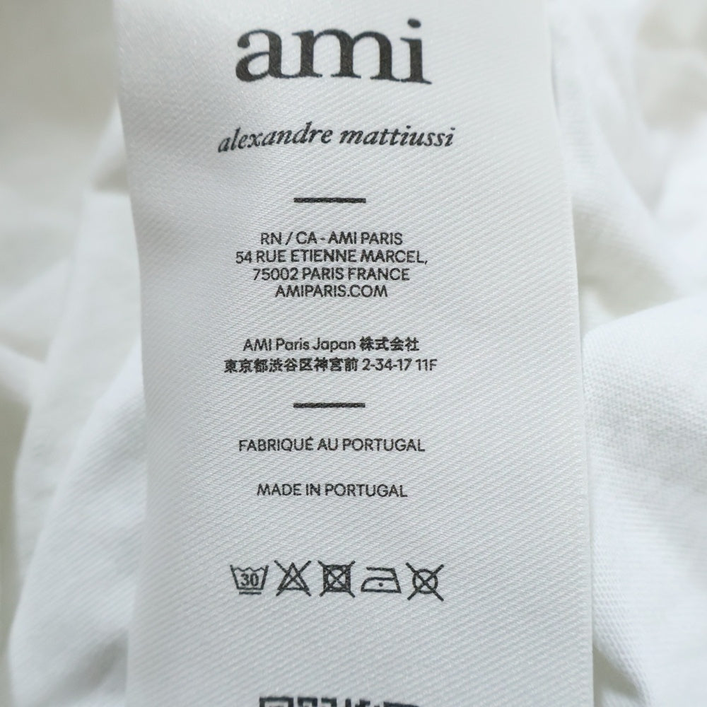 ami(アミ) ロゴプリント半袖シャツ カットソー ホワイト BFUTS035.724