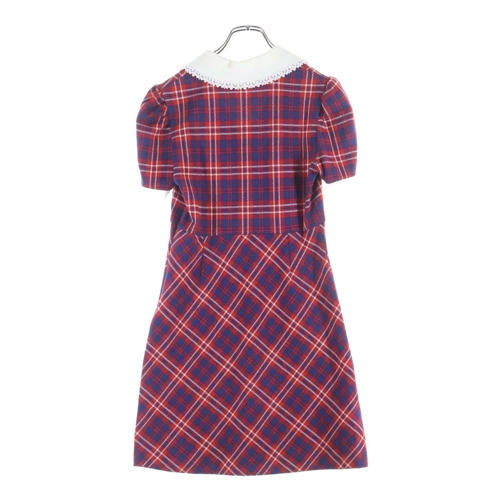 miumiu(ミュウミュウ) Plaid Mini Dress in Rosso チェック柄 ミニ