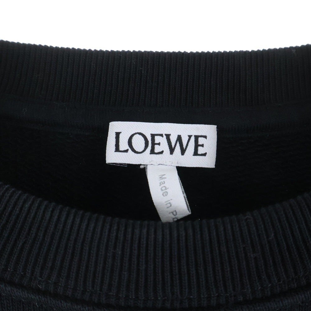 LOEWE(ロエベ) ロゴ刺繍 アナグラム エンボス トレーナー スウェット ブラック H526Y24X32