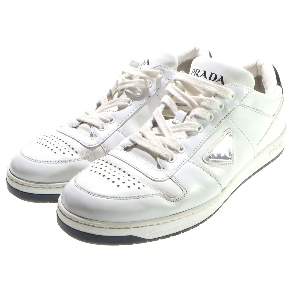 PRADA(プラダ) DOWNTOWN ダウンタウン サイドトライアングルロゴプレート ローカットスニーカー ホワイト 2EE364
