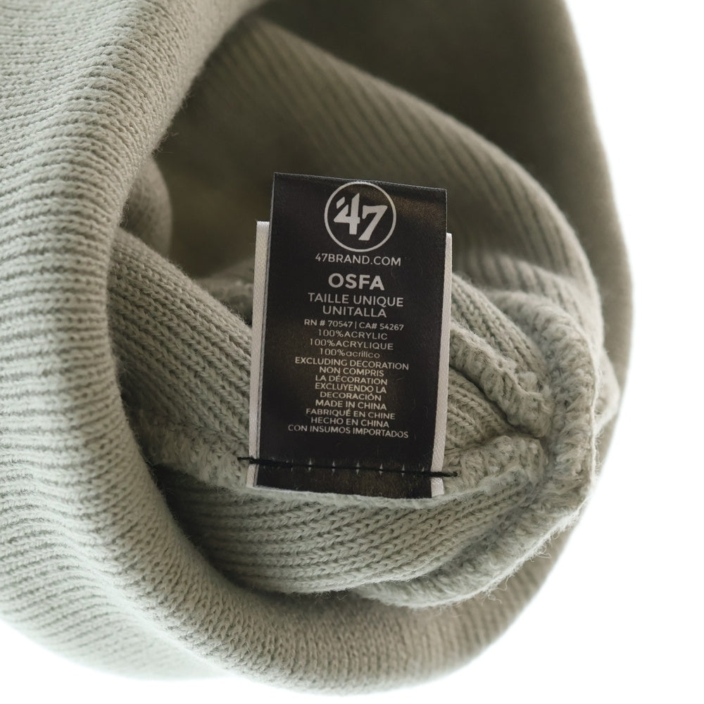 NEW ERA(ニューエラ) 47 ロゴ刺繍 カフニット ビーニー ニット帽 グレー