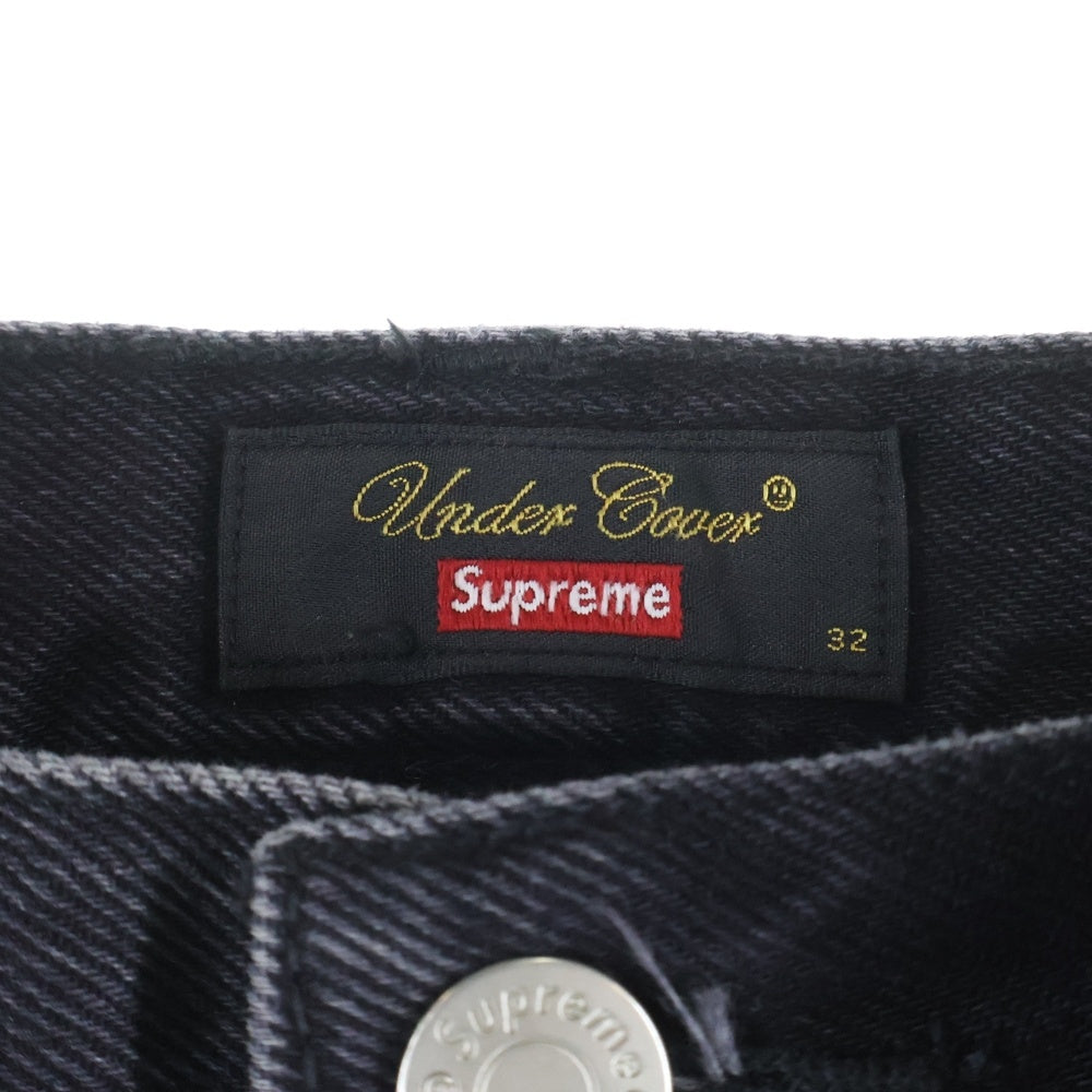 SUPREME(シュプリーム) ×UNDERCOVER Layered Jean ×アンダーカバー レイヤードデニムパンツ ブラック