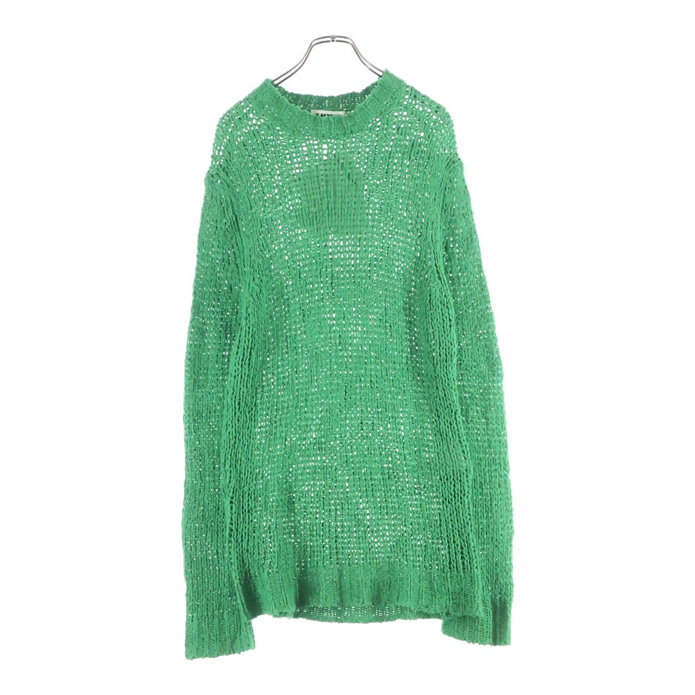 JIL SANDER(ジルサンダー) 21SS Crewneck Sweater Emerald クルーネック ニットセーター グリーン JSMS751042