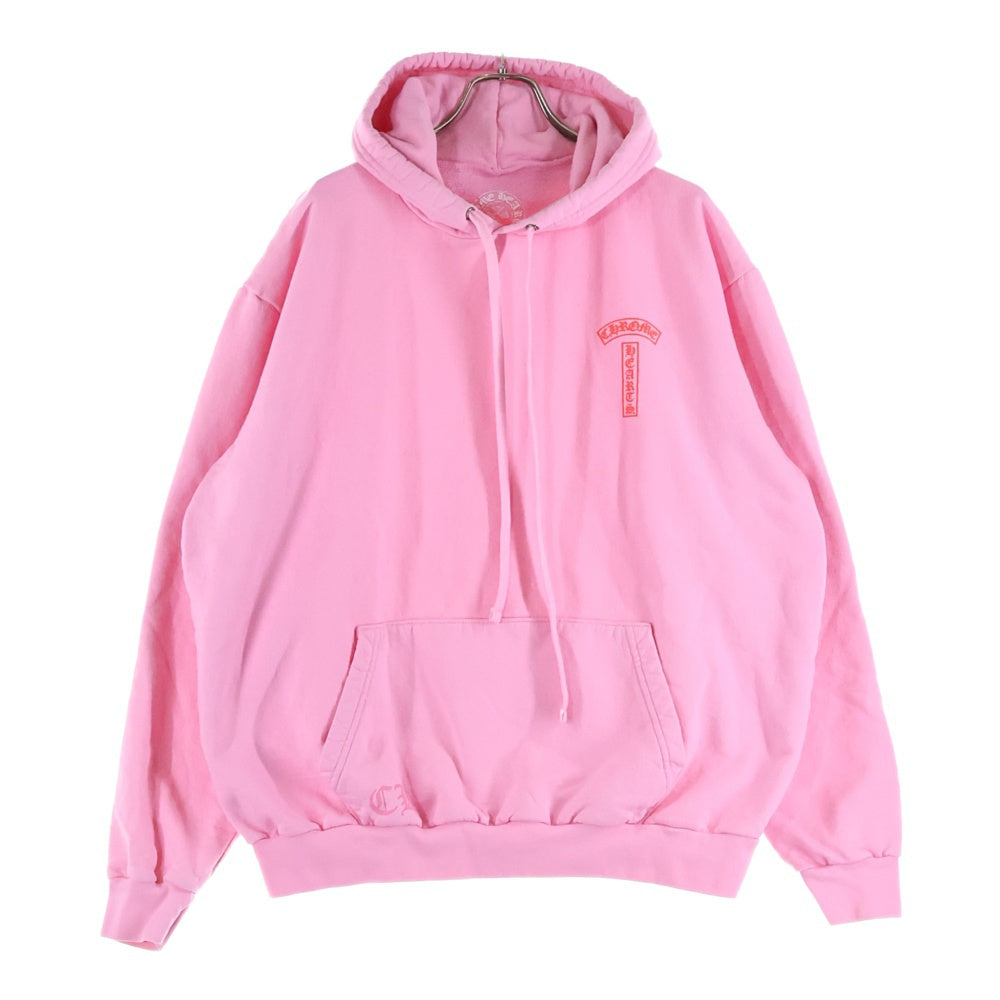 クロムハーツ パーカー ピンク CHROME HEARTS(クロムハーツ) PULLOVER HOODIE Tバー プルオーバー