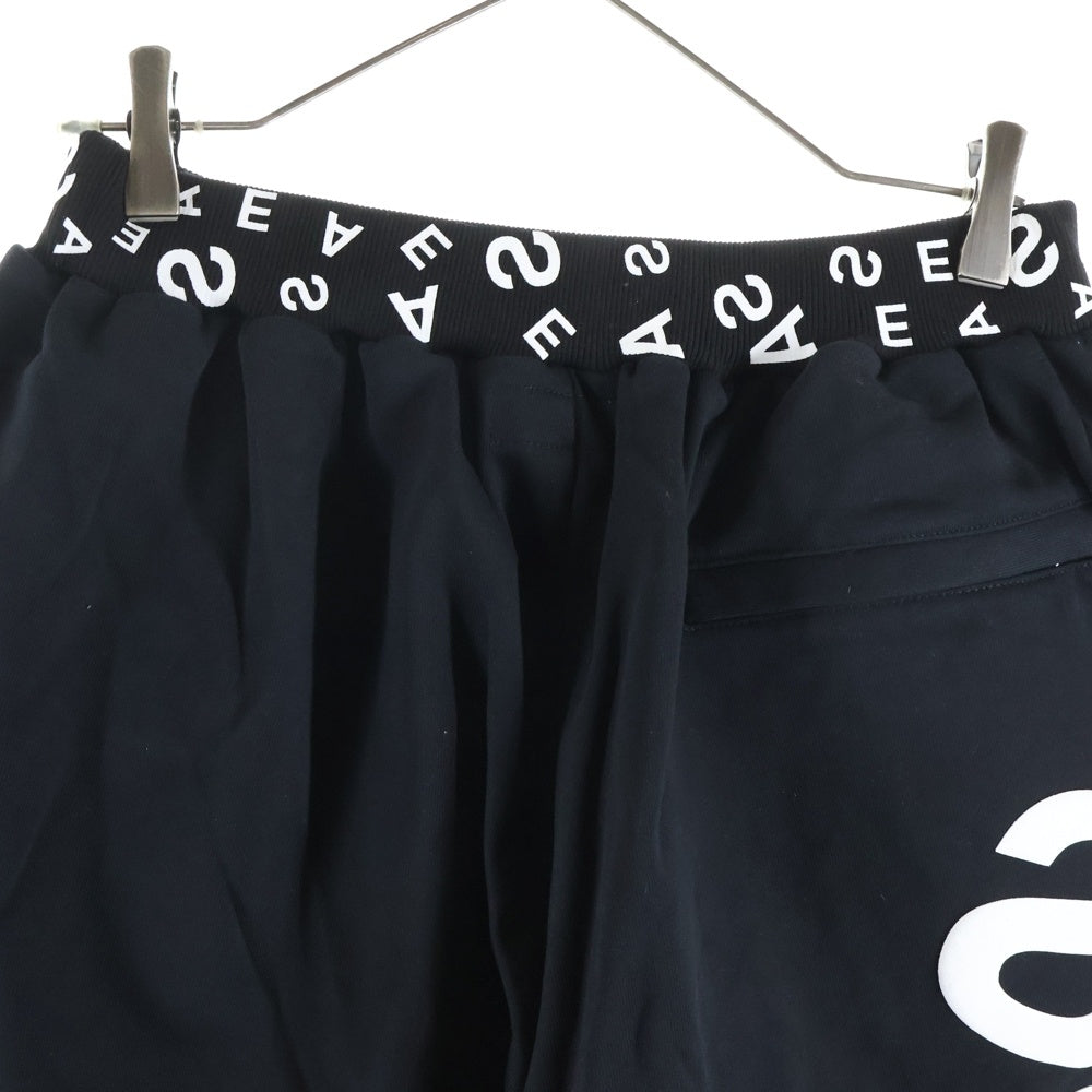 WIND AND SEA(ウィンダンシー) プリントデザイン スウェットハーフパンツ ショーツ ブラック WDS-21S-PT-03