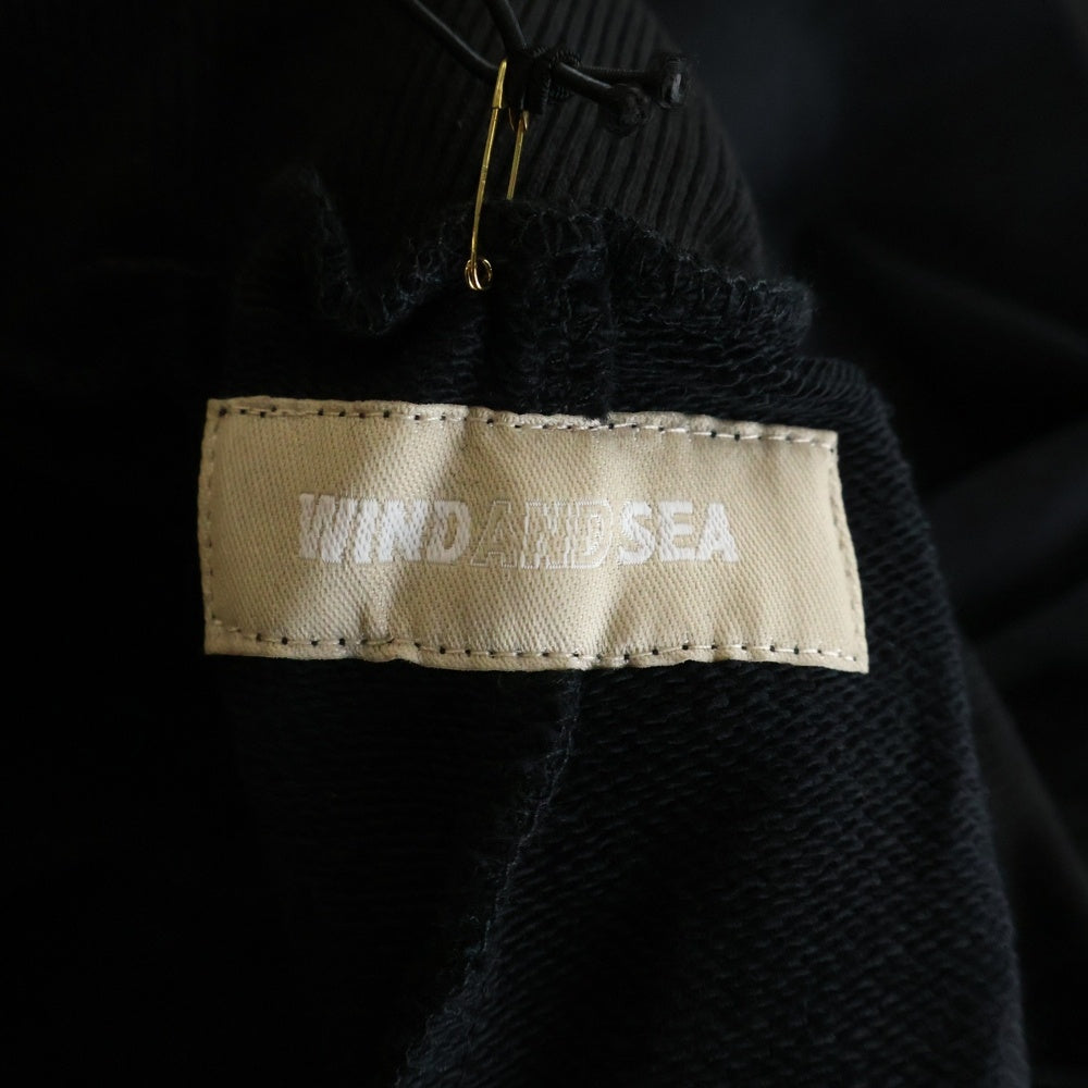 WIND AND SEA(ウィンダンシー) プリントデザイン スウェットハーフパンツ ショーツ ブラック WDS-21S-PT-03