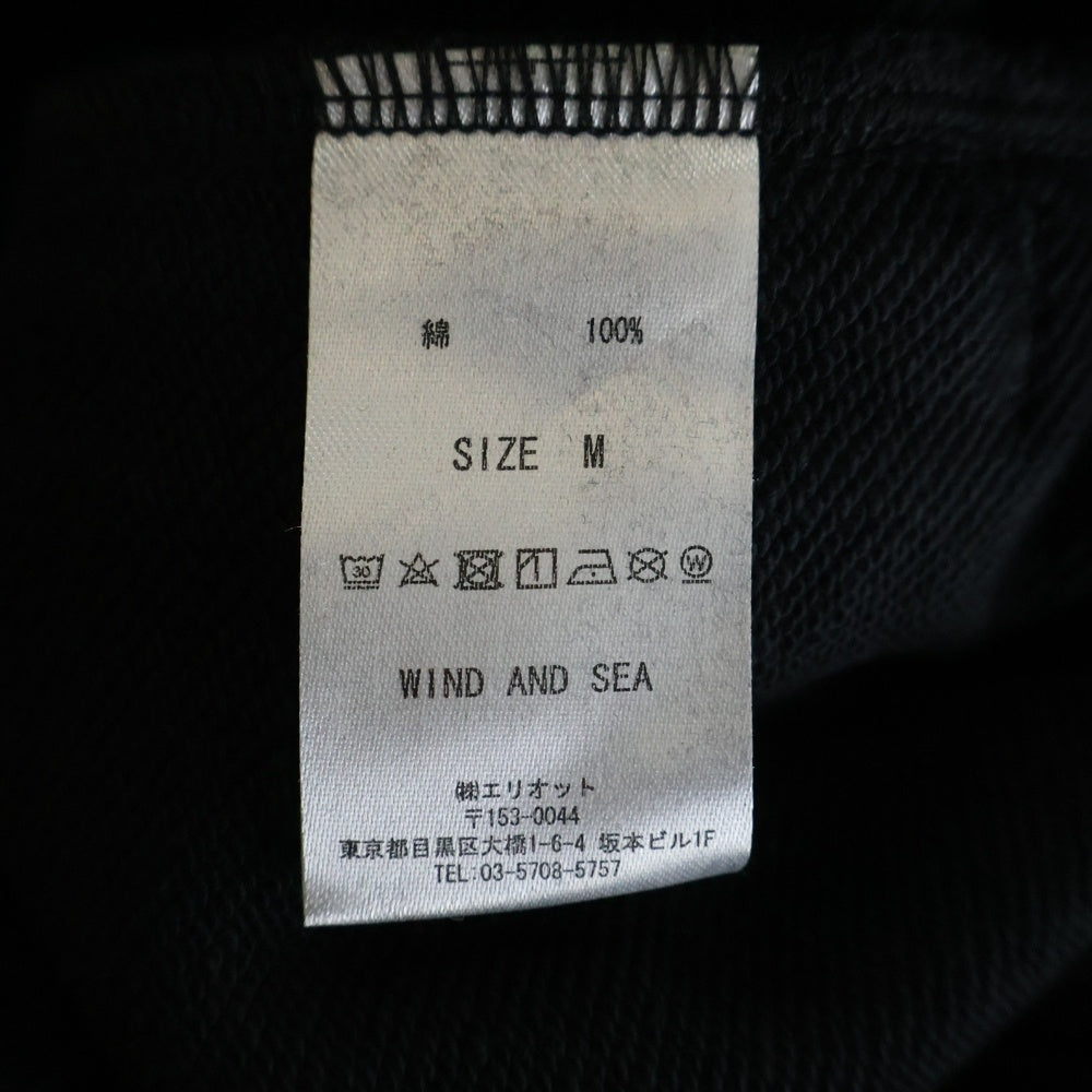 WIND AND SEA(ウィンダンシー) プリントデザイン スウェットハーフパンツ ショーツ ブラック WDS-21S-PT-03