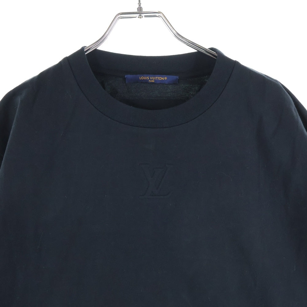 LOUIS VUITTON(ルイヴィトン) 26SS エンボスLVロゴ 長袖Tシャツ ロンT カットソー ブラック RM261MJ NPG HSY43W