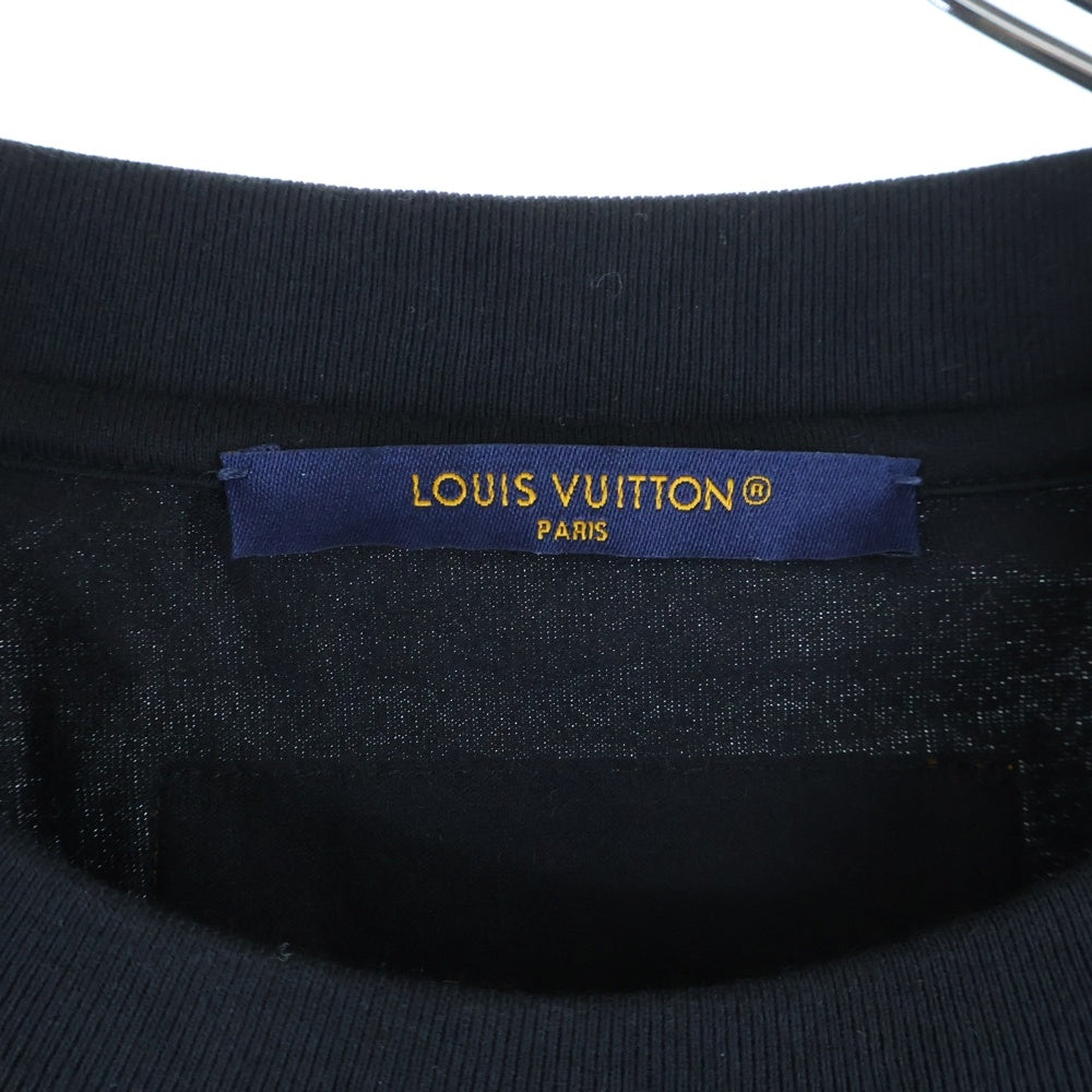 LOUIS VUITTON(ルイヴィトン) 26SS エンボスLVロゴ 長袖Tシャツ ロンT カットソー ブラック RM261MJ NPG HSY43W