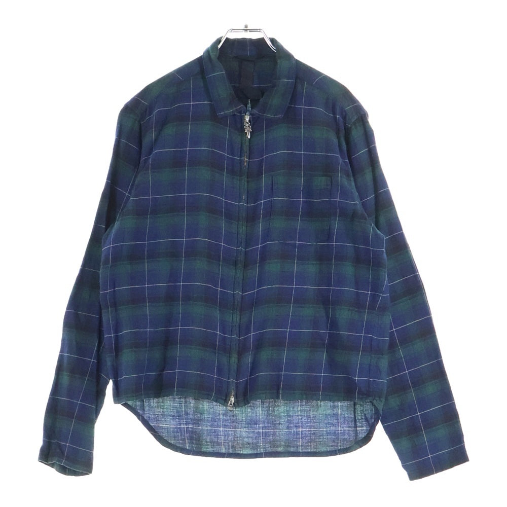 クロムハーツ　チェックシャツ　ジップアップ CHROME HEARTS(クロムハーツ) Y NOT HEYWOOD Zip Up Check Shirt