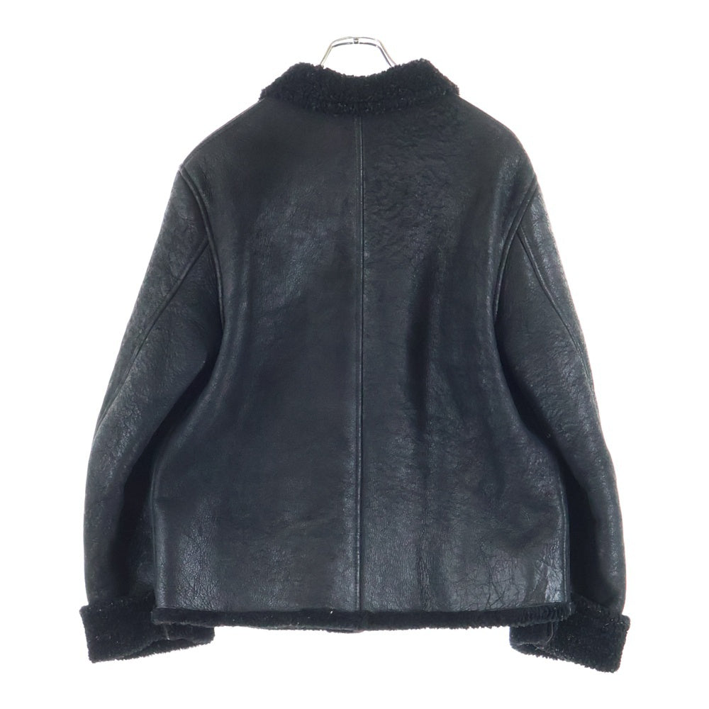 Yohji Yamamoto POUR HOMME(ヨウジヤマモト プールオム) 02AW ムートンジャケット レザージャケット ブラック HM-Y11-746