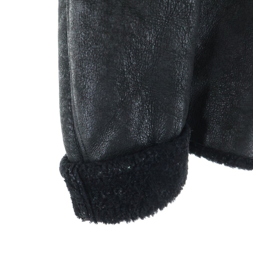 Yohji Yamamoto POUR HOMME(ヨウジヤマモト プールオム) 02AW ムートンジャケット レザージャケット ブラック HM-Y11-746