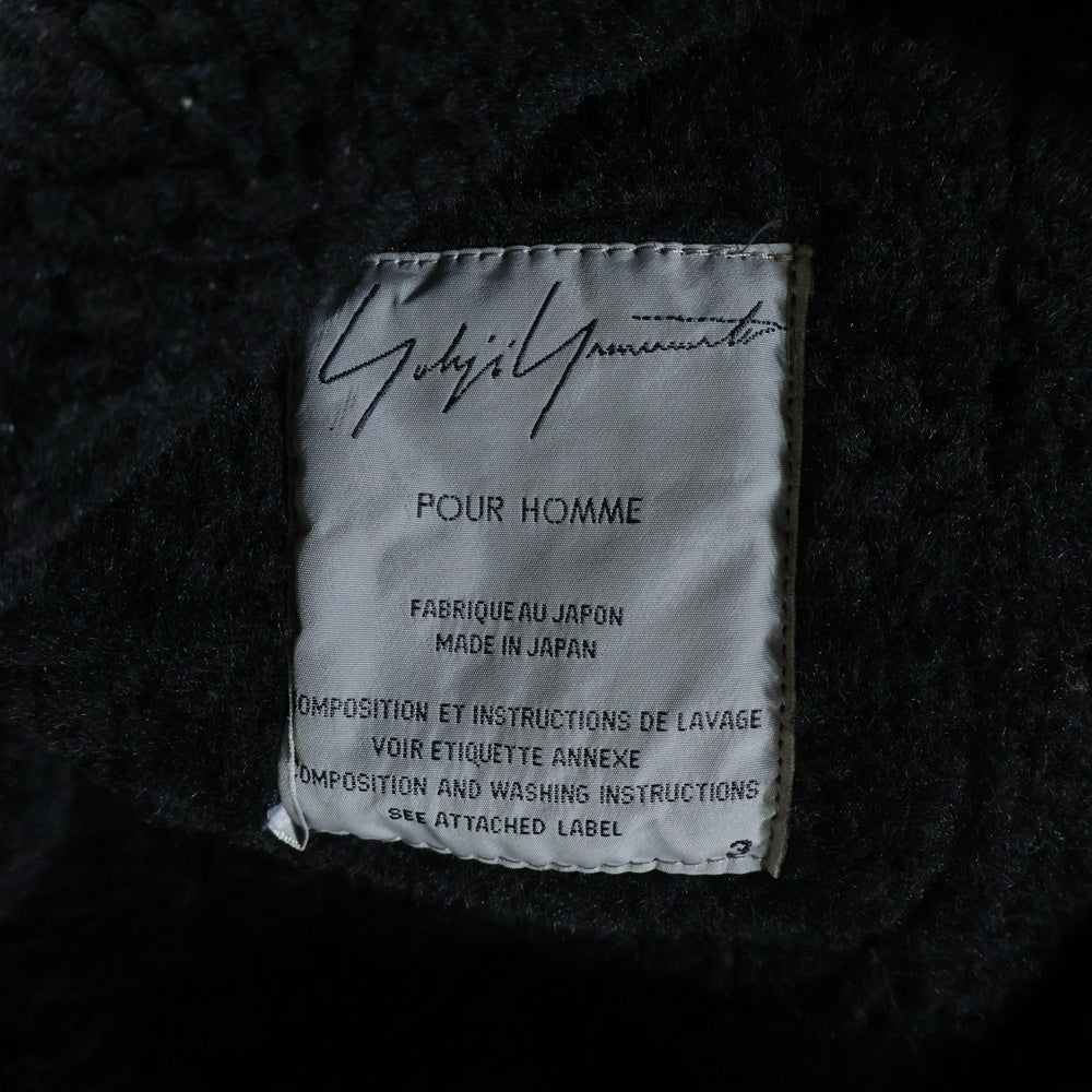 Yohji Yamamoto POUR HOMME(ヨウジヤマモト プールオム) 02AW ムートンジャケット レザージャケット ブラック HM-Y11-746
