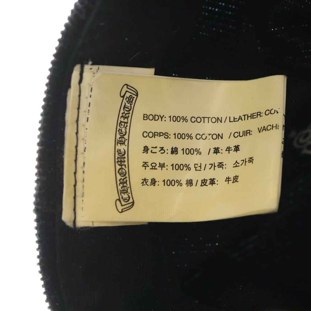 CHROME HEARTS(クロムハーツ) ヴァインダガー刺繍 コーデュロイ ベースボースキャップ