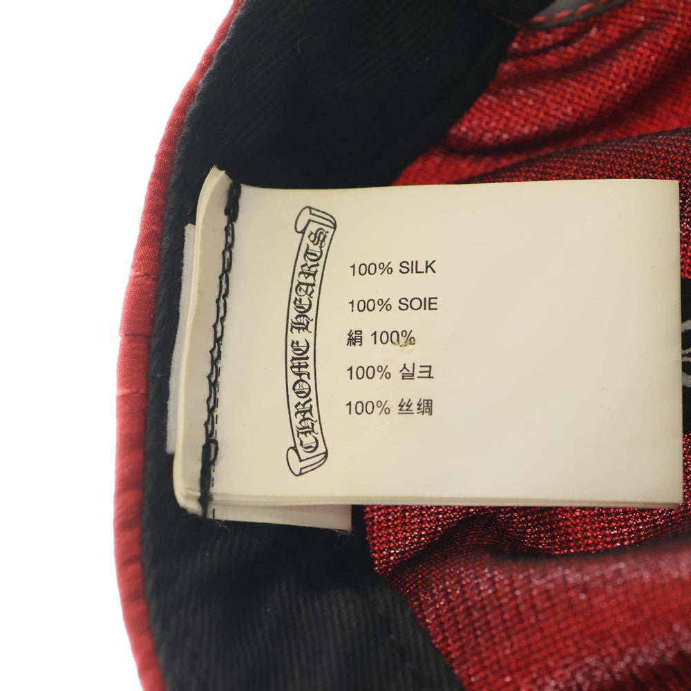 CHROME HEARTS(クロムハーツ) x Bella Hadid Slouch 5-Panel ベラハディット 5パネルキャップ メッシュキャップ 帽子 レッド