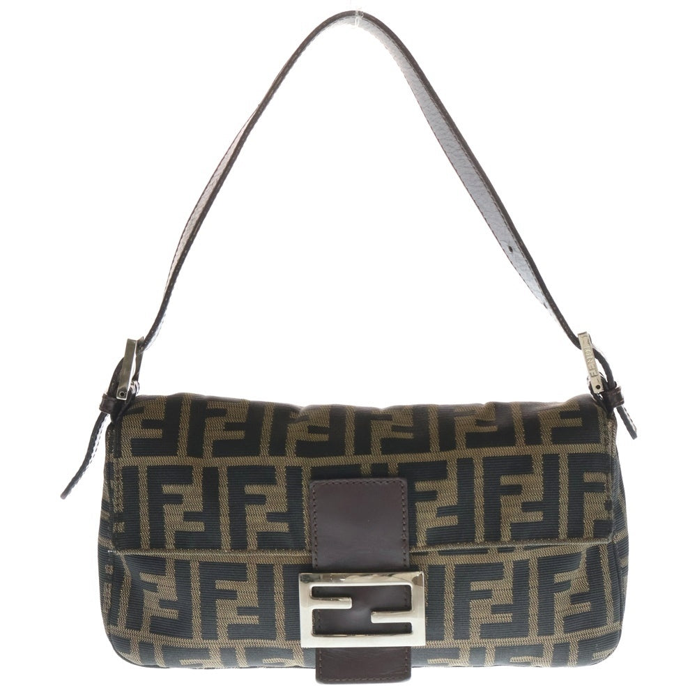 FENDI(フェンディ) ズッカ柄 マンマバケット ショルダーバッグ ブラウン レディース