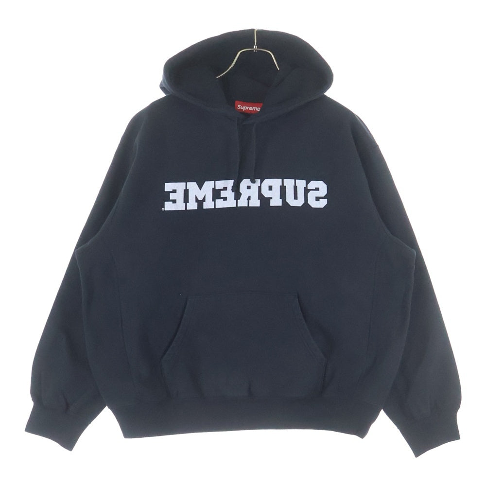SUPREME(シュプリーム) 25SS Reverse Hooded Sweatshirt リバースロゴ プルオーバーパーカー フーディー ネイビー