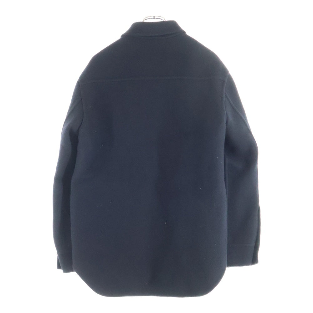 JIL SANDER(ジルサンダー) 23AW ワードローブ フェルトバージンウールジャケット ウール オーバーサイズシャツジャケット ブラック J23BN0006