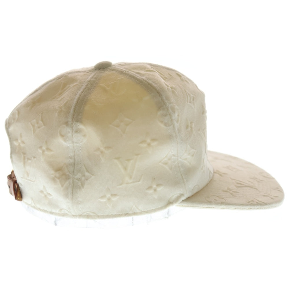 LOUIS VUITTON(ルイヴィトン) 22AW モノグラム ベルベット ベースボールキャップ 帽子 ホワイト MP3421 レディース