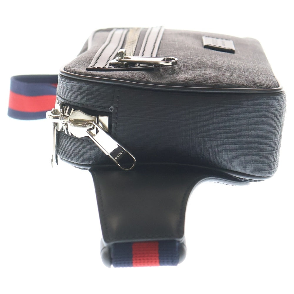 GUCCI(グッチ) GGスプリーム ボディバッグ ウエストバッグ ブラック 474293