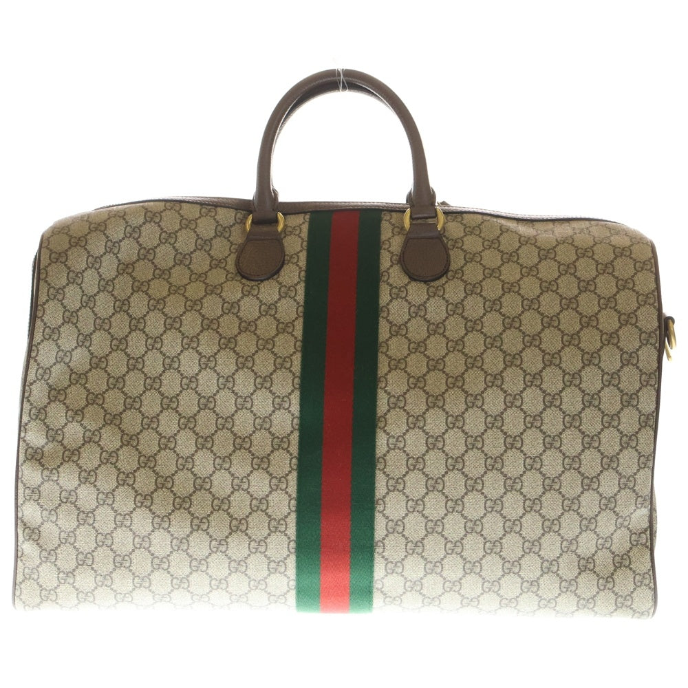 GUCCI(グッチ) GGスプリーム シェリーライン ボストンバッグ ハンドバッグ ブラウン 547959