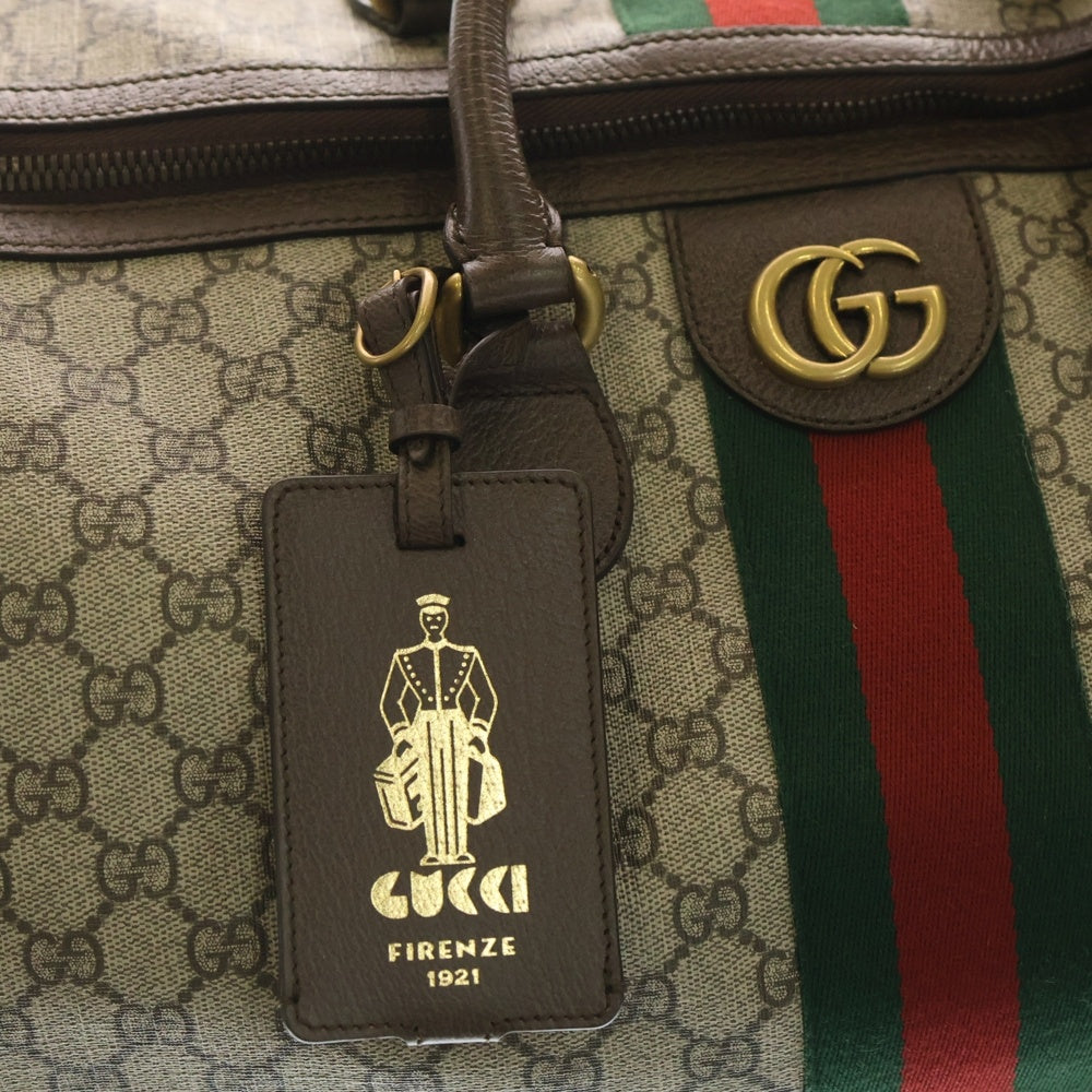 GUCCI(グッチ) GGスプリーム シェリーライン ボストンバッグ