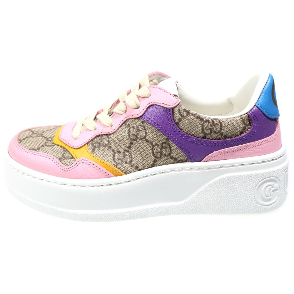 GUCCI(グッチ) GGキャンバス レザーローカットスニーカー マルチ 726850 レディース