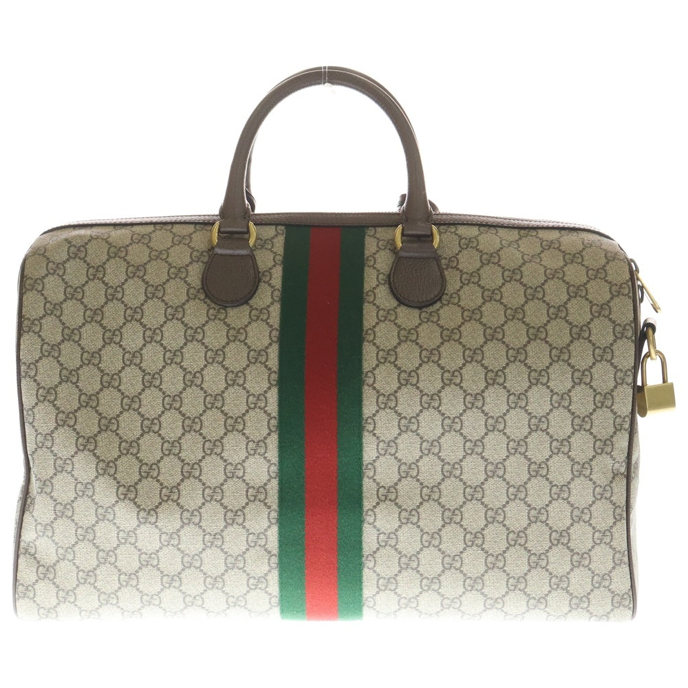 GUCCI(グッチ) GUCCI SAVOY GGスプリーム ボストンバッグ ハンドバッグ ブラウン 547953