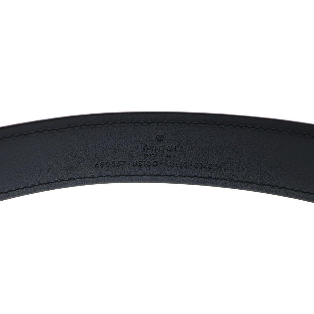 GUCCI(グッチ) インターロッキングG レザーベルト ブラック 690557