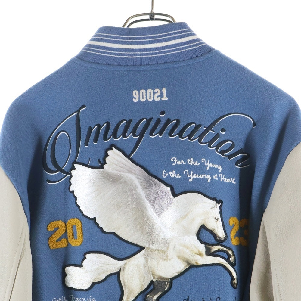 AMIRI(アミリ) Oversized Varsity Jacket オーバー サイズ バーシティ ジャケット スタジャン ブルー