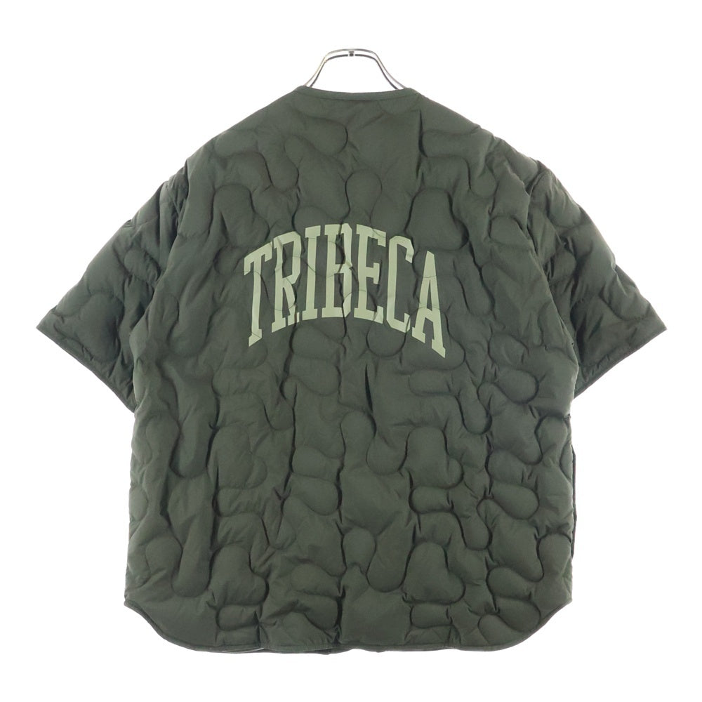 MONCLER(モンクレール) CAMICIA キルティングバックプリント半袖シャツ カーキ I209D2F00002 M3224