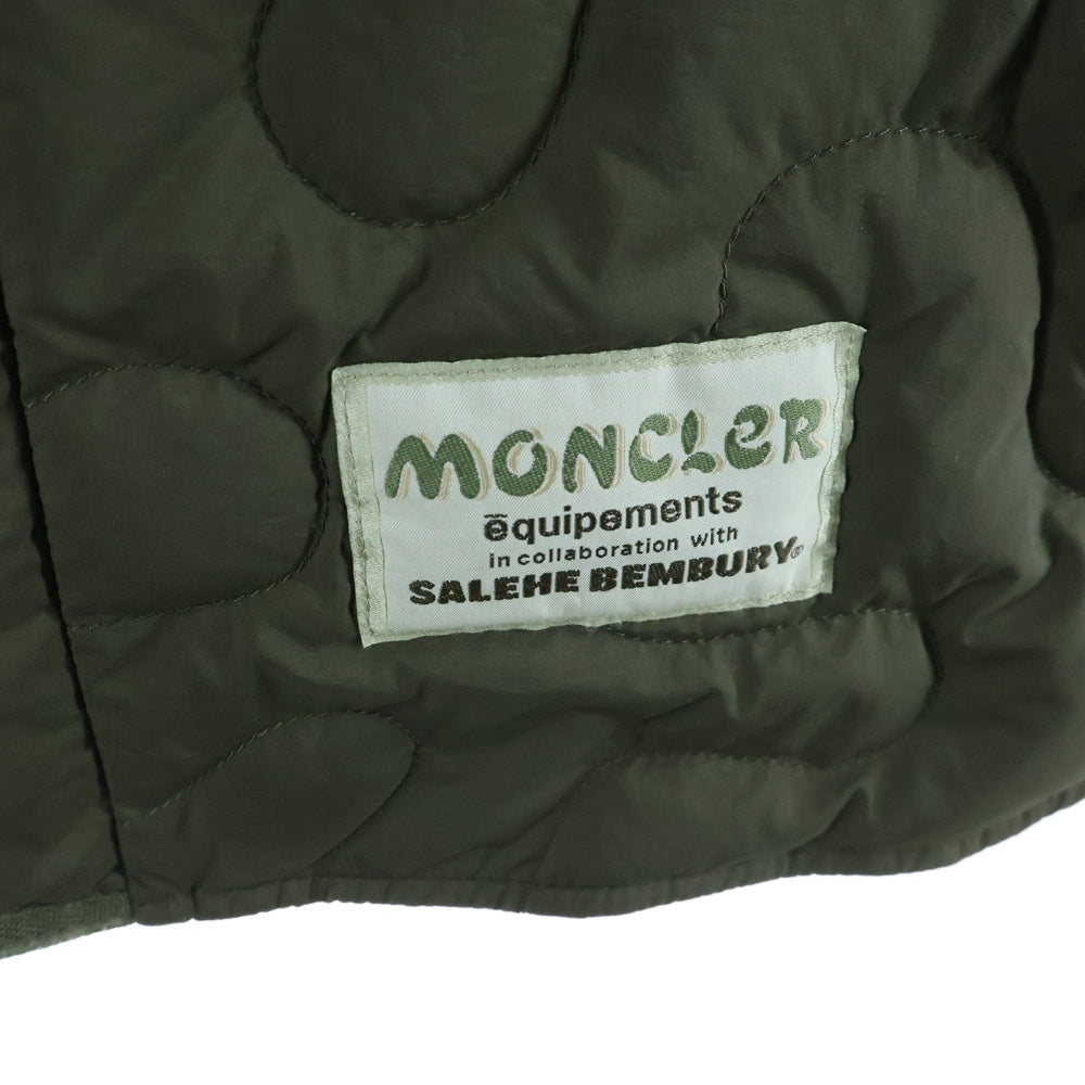MONCLER(モンクレール) CAMICIA キルティングバックプリント半袖シャツ カーキ I209D2F00002 M3224