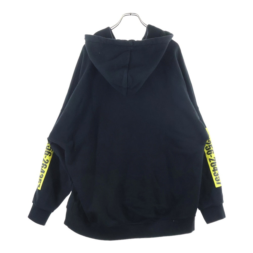 Palm Angels(パームエンジェルス) 19AW SKULL AND FACE CHAOS スカル アンド フェイス プルオーバーパーカー フィーディ ブラック PMBB036E19441028