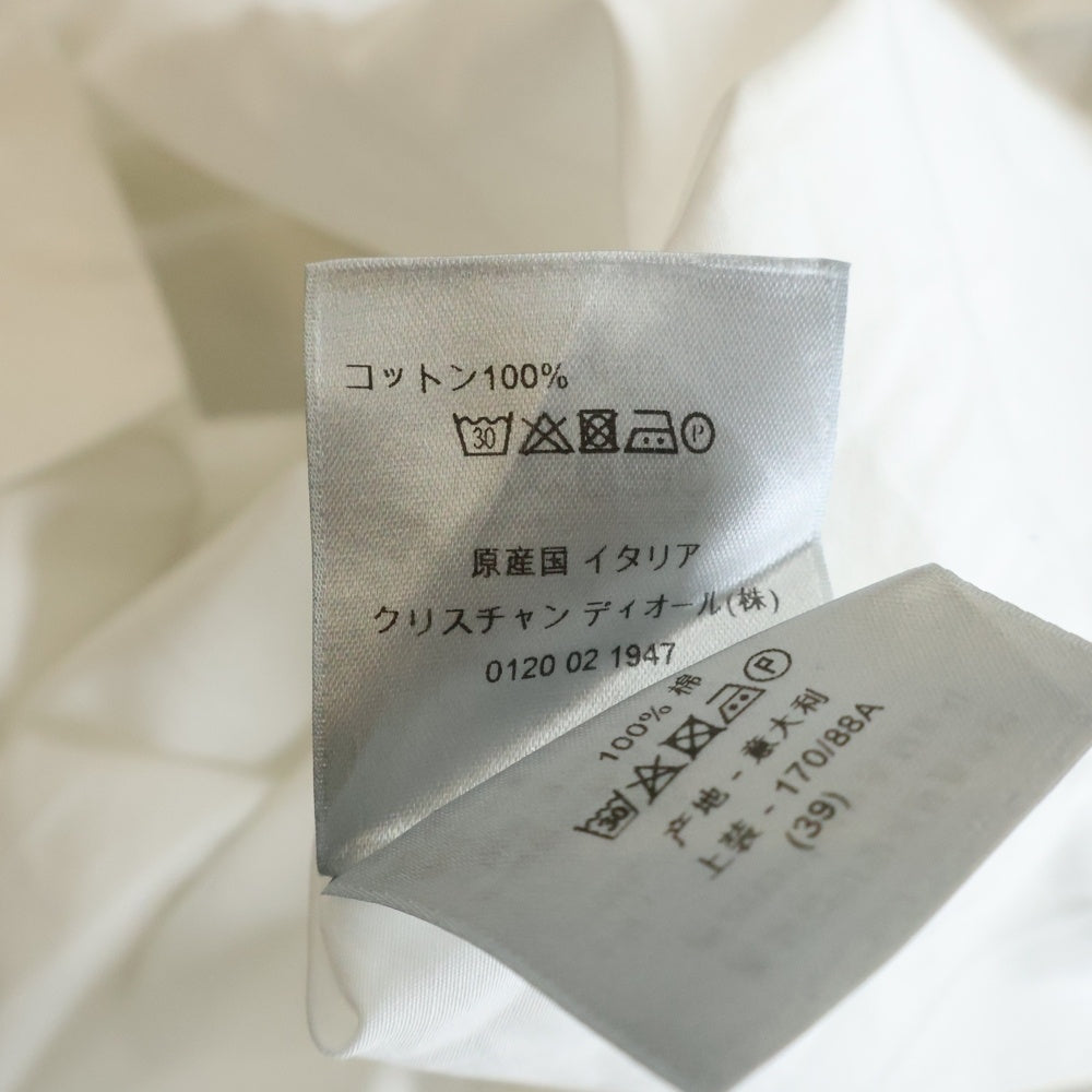 DIOR(ディオール) Long Sleeve White Shirt ロゴ刺繍 レギュラーカラー長袖シャツ 463C541W6680 ホワイト