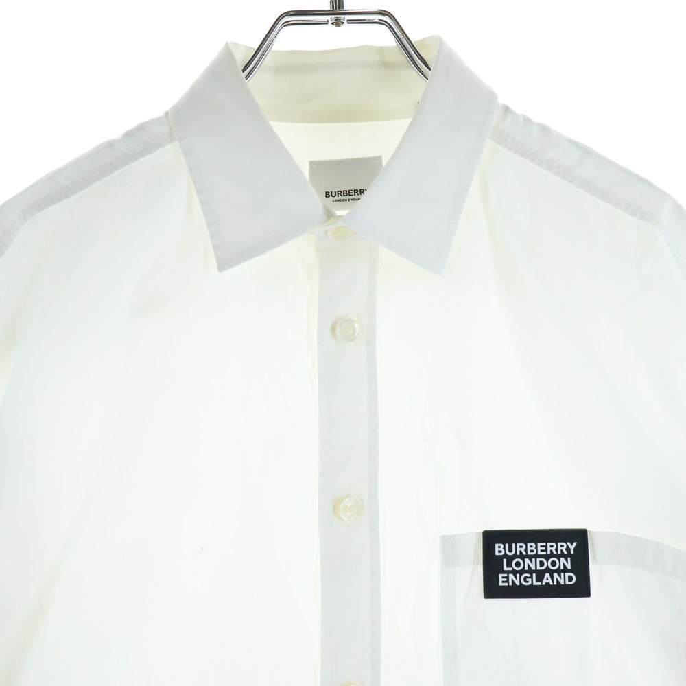 BURBERRY(バーバリー) Logo Stretch Cotton Shirt ロゴストレッチ コットンシャツ 長袖シャツ ホワイト 8021794