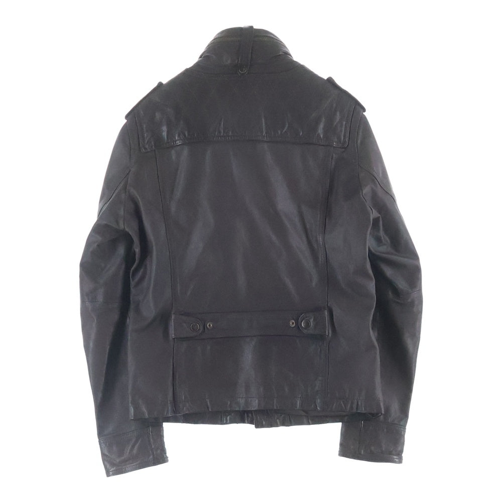 HALB(ハルプ) レザージャケット シングルライダースジャケット ブラウン 5641904-2