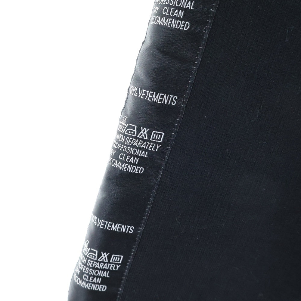 VETEMENTS(ヴェトモン) 18SS ロゴテープデザイン ハーフパンツ ショーツ ブラック WSS18PA9