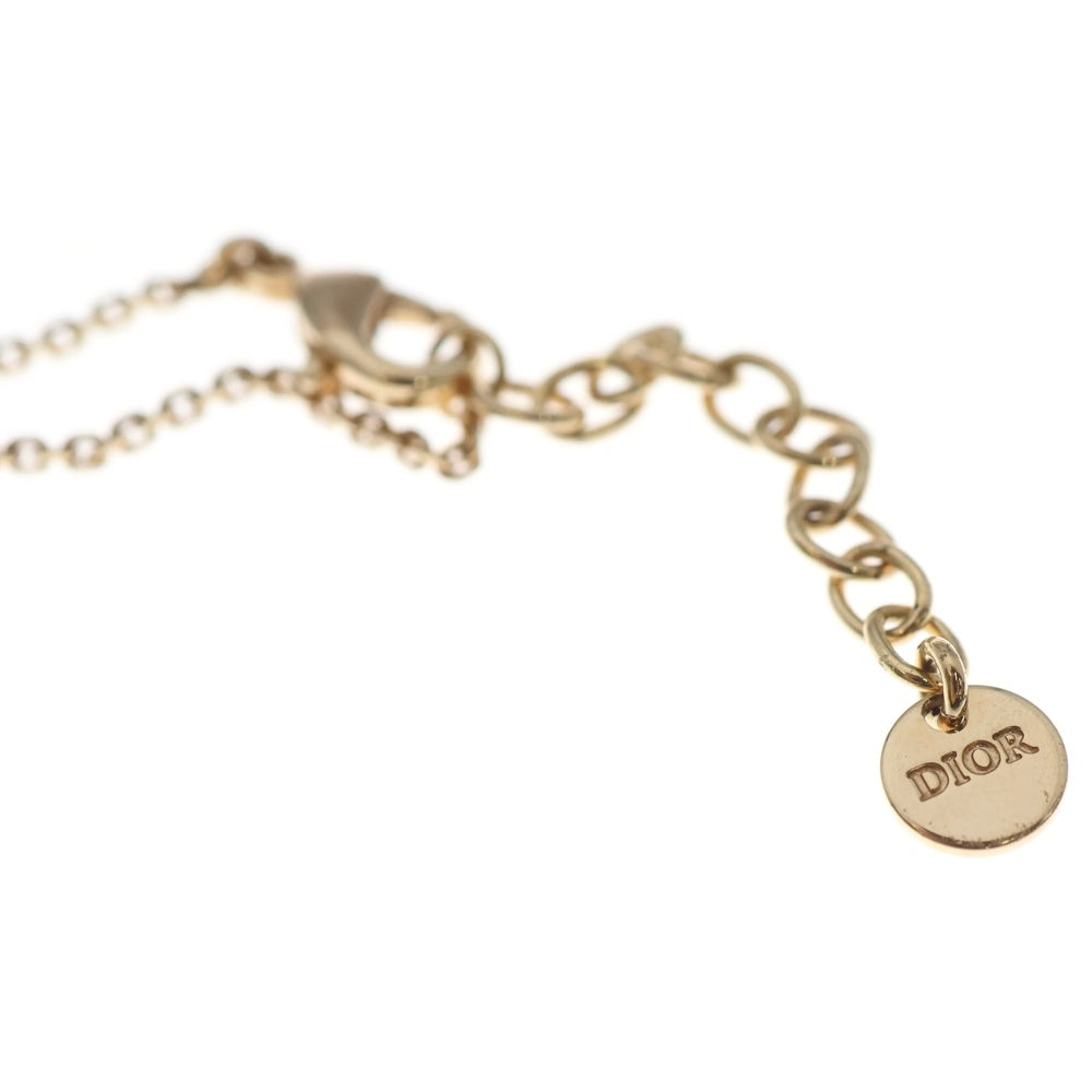 DIOR(ディオール) D Lune ディー リュヌ パール装飾 CDアイコン ゴールドチェーンネックレス ゴールド レディース