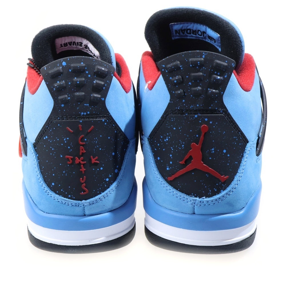 NIKE(ナイキ) ×TRAVIS SCOTT AIR JORDAN 4 RETRO CACTUS JACK 308497-406 トラヴィススコット エアジョーダン 4 ハイカットスニーカー ブルー US9.5/27.5cm
