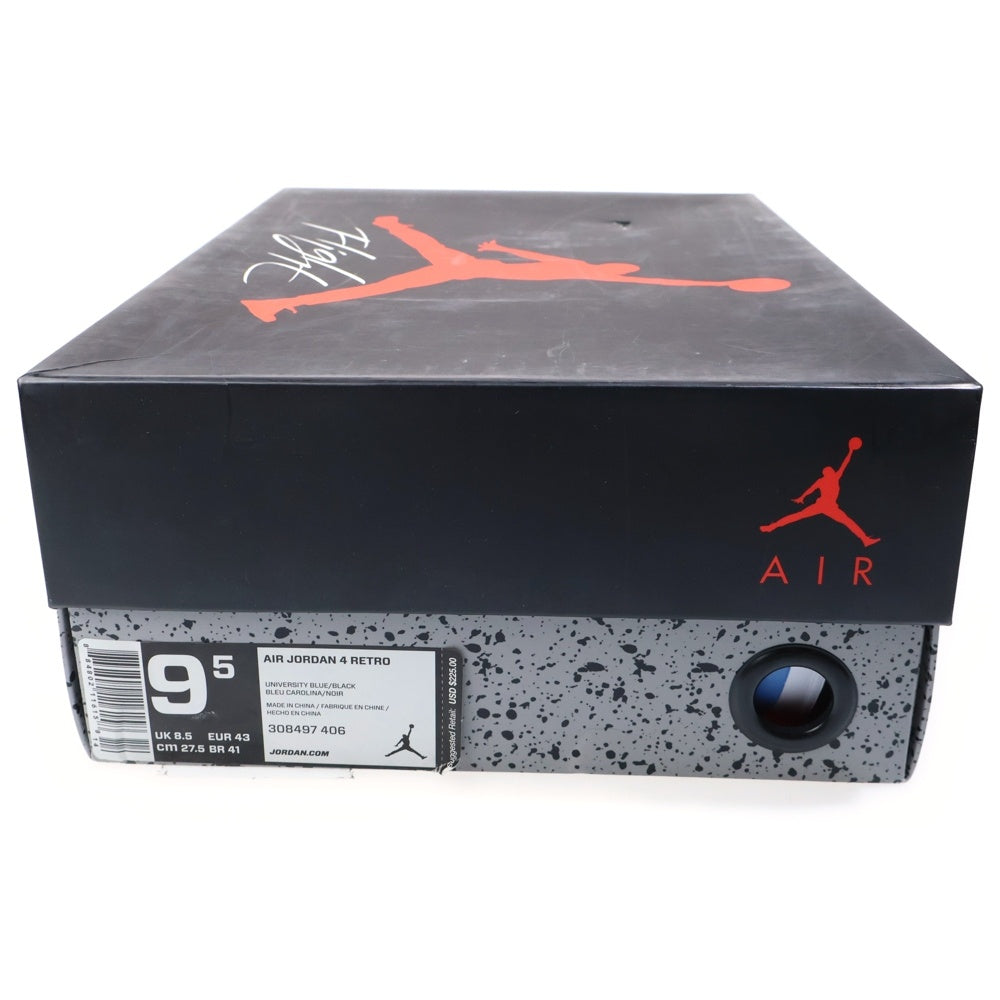 NIKE(ナイキ) ×TRAVIS SCOTT AIR JORDAN 4 RETRO CACTUS JACK 308497-406 トラヴィススコット エアジョーダン 4 ハイカットスニーカー ブルー US9.5/27.5cm