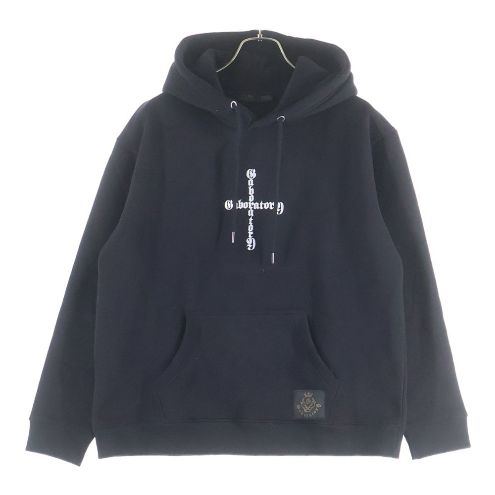 Gaboratory/Gabor(ガボラトリー/ガボール) EMBROIDERY HOODIE エンブロイダリー プルオーバーパーカー フーディー ブラック