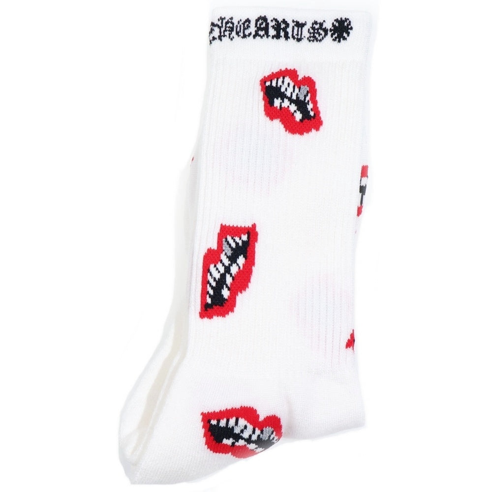 CHROME HEARTS(クロムハーツ) MATTY BOY CHOMPER SOCKS マッティボーイ チョンパー ソックス 靴下 ホワイト/レッド