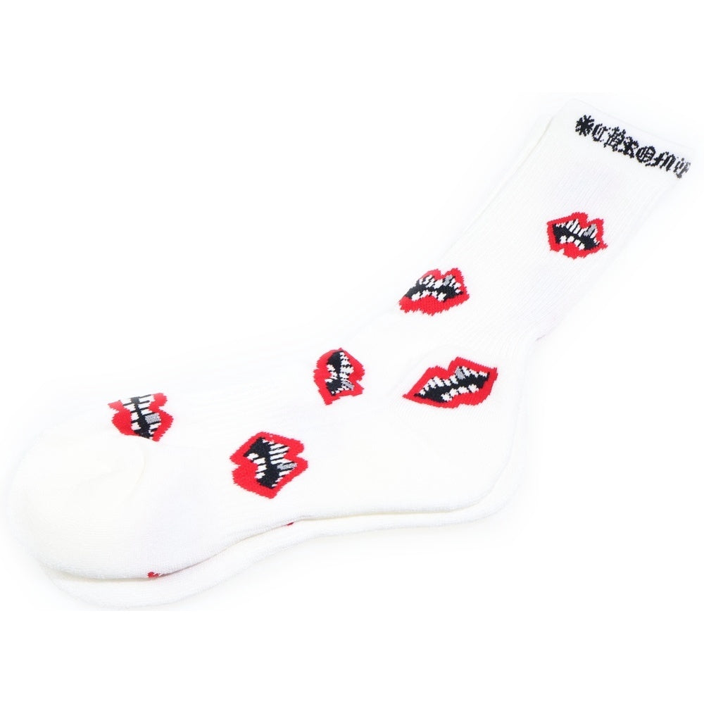 CHROME HEARTS(クロムハーツ) MATTY BOY CHOMPER SOCKS マッティボーイ チョンパー ソックス 靴下 ホワイト/レッド