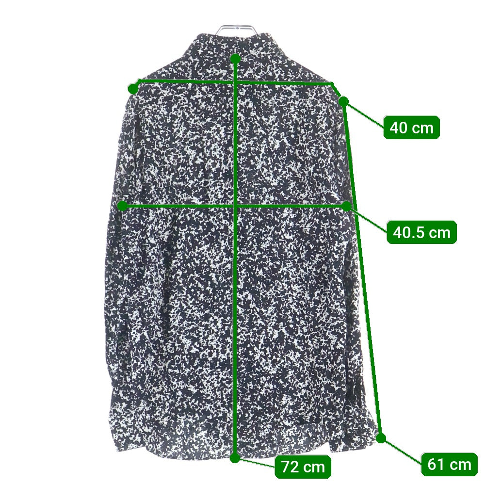 CELINE スプラッター マーブルプリントクラシック総柄長袖シャツ CELINE(セリーヌ) 19AW スプラッター マーブルプリントクラシック総柄