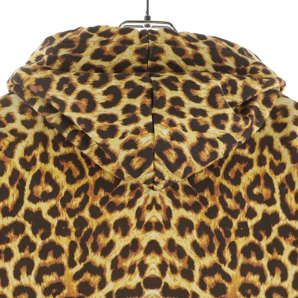 CELINE(セリーヌ) 21SS フロントロゴ レオパード柄 コットンパーカー イエロー/ブラウン 2Y321519M